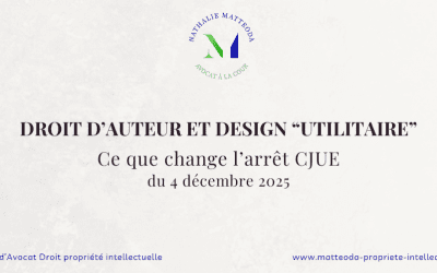 Droit d’auteur et design « utilitaire » : ce que change l’arrêt CJUE du 4 décembre 2025