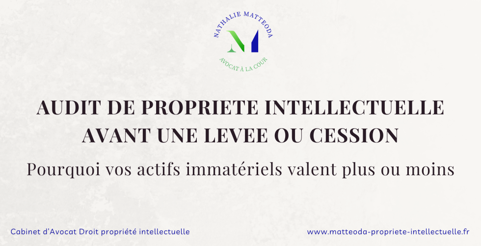 Audit de propriété intellectuelle - Nathalie Matteoda Avocet PI Paris